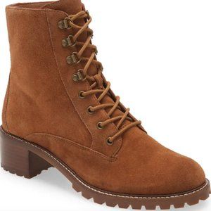 Madewell The Julien Lace-Up Lugsole Boot in Suede